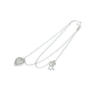 TIFFANY & CO. 18k White Gold Diamond Charm Bracelet